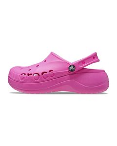 Pink Platform Crocs