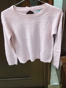 Pink Knitted Long Sleeve Sweater