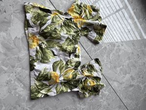 Lemon Print Crop Top