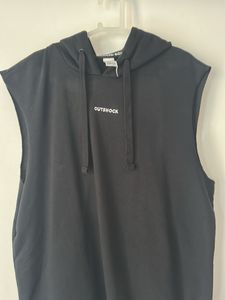 Outshock Black Sleeveless Hoodie