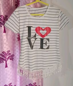 Combo_MYY Branded 🔵&amp; A White Striped Top