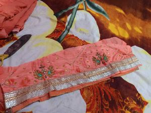 Peach Embroidered Kurta Set