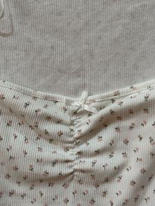 H&amp;M Floral Square Neck Top