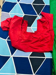 Red Readymade Saree Blouse