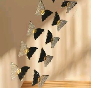 Black &amp; sliver butterfly earrings for women🫶�