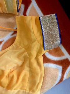 Ombre Effect Mustard Saree