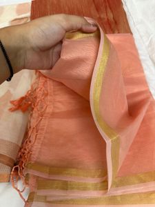 Banarasi Peach Suit Set