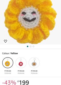 Crochet Flower Keychain