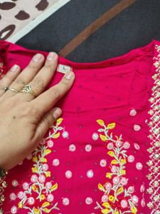 Pink Embroidered Kurta Set