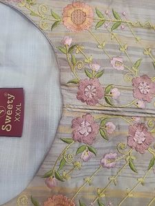 Beautiful 3xl Multi Colour Suit With Organza Dupat