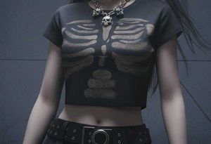 Skeleton Graphic Tee goth look