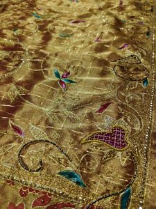 Organza Saree With Aari Tari Beautiful Work 🔥