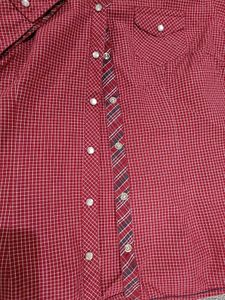 Bare Denim - Maroon Checked Western Shirt