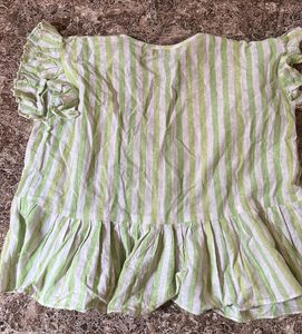 Striped Ruffle Top