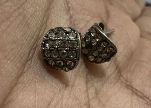 Elegant Crystal-Studded Dome Clip-On Earrings – Vi