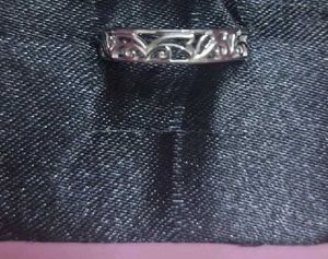 GIVA 925 SILVER ENGRAVED RING