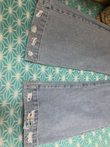 🥳Fresh Item  Order Fast - Distressed Wide Leg Den