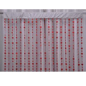 Red Heart Bead &amp; String Curtain