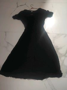 Simple Black Midi Dress