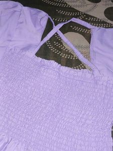 Lavender Smocked Top