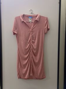 Pink Mini Shirt Dress