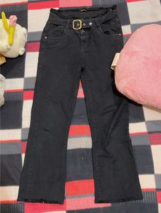 Stylish Black Flare Leg Jeans