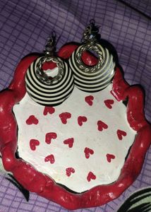 Striped Circle Earrings