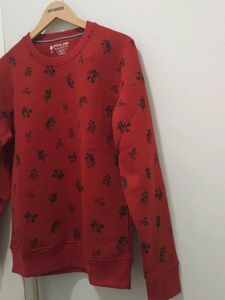 Red Floral Print Sweater
