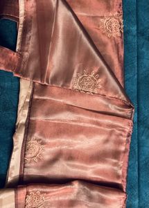 Vintage Pinkish-Brown Door Curtain Panels
