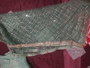 Sea Green Embroidered Plazo Suit
