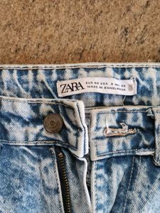 Zara Blue Wide Leg Jeans