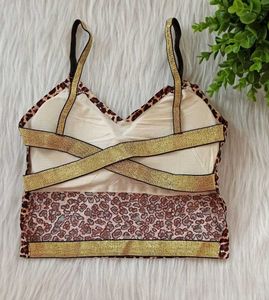 Backless Padded Bralette - Cheetah Print