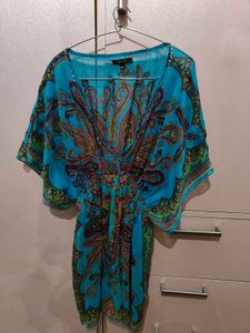 Cinched Waist Sheer Top