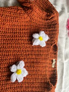Floral Crochet Sweater