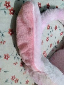 Bunny Ears Headband - Pink earmuffs