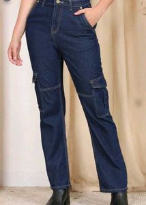 Dark Wash Denim Cargo Pants 100% new box pack