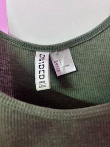 H&amp;M Olive Green Tank Dress