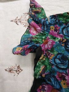 Floral Print Layered Dress