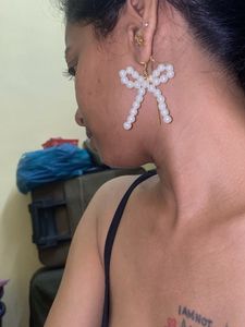 Pearl Bow Earrings