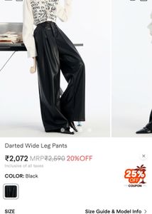 Wide Leg Faux Leather Pants