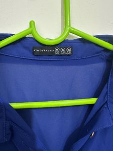 Poshmark Sheer Royal Blue Top