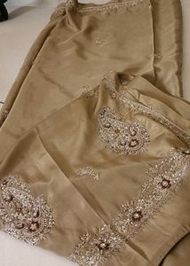 Jari Work 🤎 Light Brown Saree