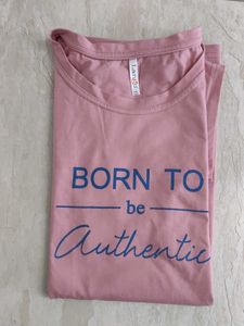 Pink &#39;Born to be Authentic&#39; Tee