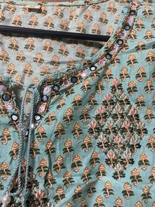 Elegant Printed Kurta With Pants And Dupatta