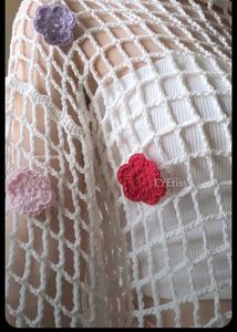 Crochet Knit Flower Top (pinterest design)