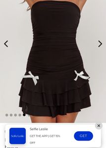 SAVANA BLACK RUFFLE DRESS