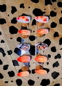 Flame Butterfly Press- On Nails