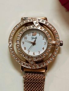 Elegant Crystal Accented Women's Watch