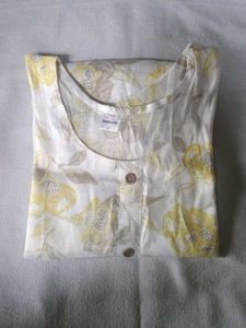 Floral Print Full Length Kurti