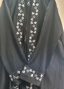 Balck Embroidery Daily Wear Abhaya/Bhurqa